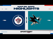NHL Highlights | Jets vs. Sharks - March 28, 2023