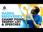 Daniil Medvedev Champ Point, Trophy Lift & Speeches | Miami 2023
