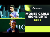 Hurkacz Battles Djere; Rublev, Khachanov & More Feature | Monte Carlo 2023 Highlights Day 1
