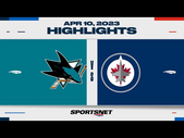 NHL Highlights | Sharks vs. Jets - April 10, 2023