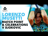 Lorenzo Musetti Emotional Scenes On Match Point vs Djokovic | Monte Carlo 2023