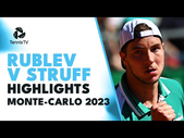 Andrey Rublev vs Jan-Lennard Struff Quarter-Final Highlights | Monte Carlo 2023