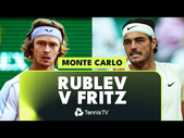 Andrey Rublev vs Taylor Fritz Semi-Final Highlights | Monte Carlo 2023