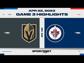NHL Game 3 Highlights | Golden Knights vs. Jets - April 22, 2023