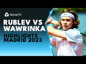Andrey Rublev vs Stan Wawrinka Brilliant Shotmaking! | Madrid 2023