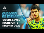 Carlos Alcaraz vs Grigor Dimitrov Court-Level Highlights | Madrid 2023