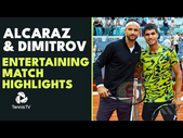 Carlos Alcaraz vs Grigor Dimitrov Entertaining Match Highlights | Madrid 2023