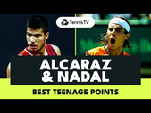 Carlos Alcaraz & Rafael Nadal | Best ATP Tennis Shots As Teenagers 