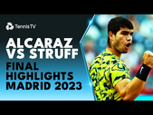 Carlos Alcaraz vs Jan-Lennard Struff For The Title  | Madrid 2023 Final Highlights