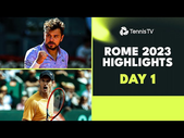 Murray & Fognini Duel; Wawrinka, Garin Play | Rome 2023 Day 1 Highlights