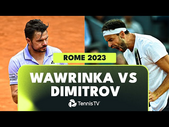 SATISFYING Shotmaking In Wawrinka vs Dimitrov Match | Rome 2023 Highlights
