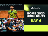 Alcaraz Faces Marozsan: Medvedev, Tsitsipas & Rublev Feature | Rome 2023 Highlights Day 6