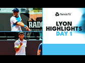 Schwartzman vs Nakashima, Gasquet Faces Ymer, Goffin & More | Lyon 2023 Highlights Day 1