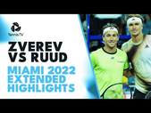 Casper Ruud vs Alexander Zverev Thrilling Match! | Miami 2022 Quarter-Final Extended Highlights