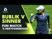 FUN Jannik Sinner vs Alexander Bublik Contest | 's-Hertogenbosch 2023 Highlights