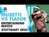 Lorenzo Musetti vs Frances Tiafoe ENTERTAINING Match  | Stuttgart 2023 Highlights