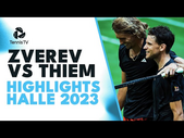Alexander Zverev vs Dominic Thiem Highlights | Halle 2023