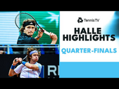 Sinner Faces Bublik; Zverev, Medvedev & Rublev Also In Action | Halle 2023 Quarter-Final Highlights
