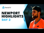 Anderson Returns To Action; Isner, Cressy, Johnson Feature | Newport 2023 Highlights Day 2