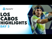 Tsitsipas Takes On Isner; Norrie, Paul & Kovacevic Feature | Los Cabos Highlights Day 3