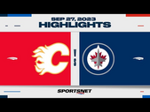NHL Pre-Season Highlights | Flames vs. Jets - September 27, 2023
