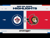 NHL Pre-Season Highlights | Jets vs. Senators - September 29, 2023