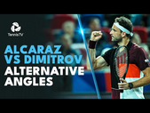 All The Angles As Grigor Dimitrov UPSETS Carlos Alcaraz  | Shanghai 2023