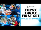 Andrey Rublev vs Alexei Popyrin TOPSY TURVY First Set | Vienna 2023
