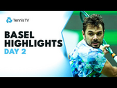 Wawrinka Faces Shevchenko; Rune, Hurkacz & More Feature | Basel 2023 Day 2 Highlights