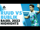 Casper Ruud vs Alexander Bublik FUN Match! | Basel 2023 Highlights
