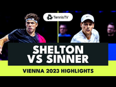 FUN Ben Shelton vs Jannik Sinner Match | Vienna 2023 Highlights