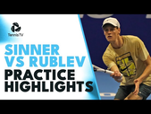 Jannik Sinner vs Andrey Rublev Practice Highlights | Nitto ATP Finals 2023