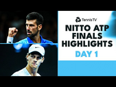 Djokovic vs Rune EPIC Rematch; Sinner Takes On Tsitsipas | Nitto ATP Finals Highlights Day 1