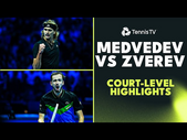 Daniil Medvedev vs Alexander Zverev Court-Level Highlights | Nitto ATP Finals