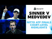 Jannik Sinner vs Daniil Medvedev: Highlights From Court-Level | Nitto ATP Finals 2023