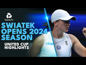 Iga Swiatek Opens 2024 Season vs Haddad Maia | United Cup 2024 Highlights