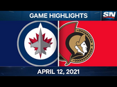 NHL Game Highlights | Jets vs. Senators - Apr. 12, 2021
