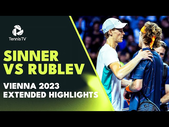 The Latest Jannik Sinner vs Andrey Rublev Meeting! | Vienna 2023 Extended Match Highlights
