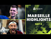 Dimitrov vs Korda; Hurkacz, Felix Auger Aliassime & More Feature | Marseille 2024 Highlights Day 4