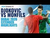 Novak Djokovic vs Gael Monfils | Dubai 2020 Semi-Final Extended Highlights
