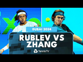 Andrey Rublev vs Zhizhen Zhang Match Highlights | Dubai 2024