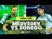 THRILLING Daniil Medvedev vs Lorenzo Sonego Match  | Dubai 2024 Highlights