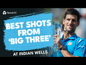 The Big 3 Djokovic, Federer & Nadal's Best Shots At Indian Wells ️