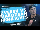Alexander Zverev vs Fabian Marozsan Highlights | Miami 2024