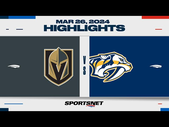 NHL Highlights | Golden Knights vs. Predators - March 26, 2024