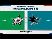 NHL Highlights | Stars vs. Sharks - March 26, 2024