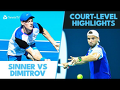 Jannik Sinner vs Grigor Dimitrov Court-Level Highlights | Miami 2024