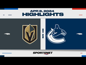 NHL Highlights | Golden Knights vs. Canucks - April 8, 2024