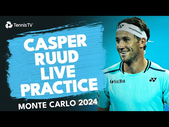 LIVE PRACTICE STREAM: Casper Ruud Gets Ready For His First Match Of Monte-Carlo 2024!