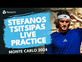 LIVE PRACTICE STREAM | Stefanos Tsitsipas Warms Up For Day 5! ️